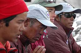 Praying during Pooja today