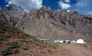 The tents of Plaza de Mulas