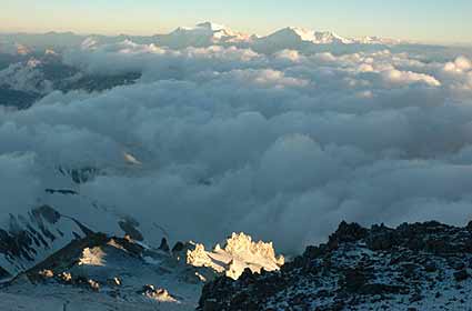 Our view from high camp on Aconcagua