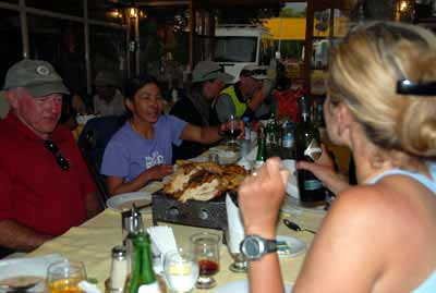 Our dinner that kept us full during the mudslide ordeal
