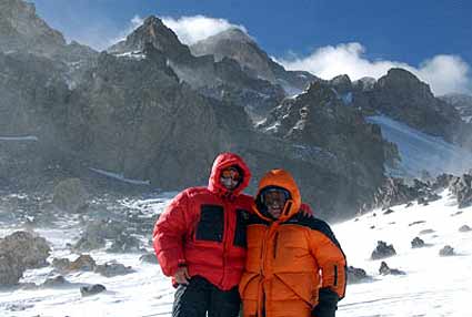 Klaus and Martin at High Camp on Aconcagua