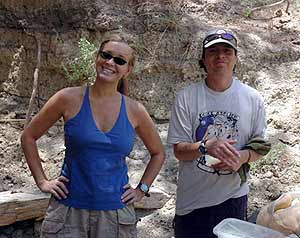 Leila and Charlie prepare lunch for the team