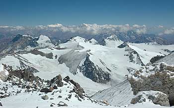 High above the surrounding peaks