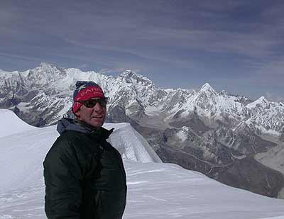 Brent Bishop on the summit of Ama Dablam