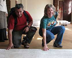 George with Karen in Kathmandu before the team started trekking