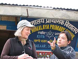 Soon Karen will see Nilu the school teacher again in Namche