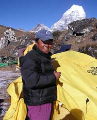 Sherpa Da Sonam who was also  the climbing Sirdar on our successful fall 2006 Everest expedition - Photo by Jeff Mazer
