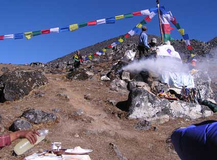 Pooja at Ama Dablam base camp - Photo by Jeff Mazer