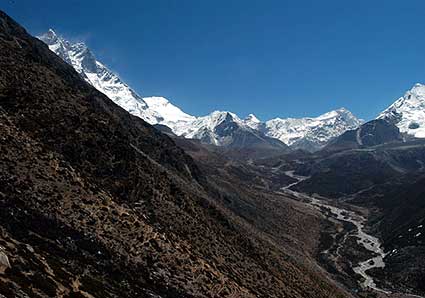 Our view from the ridge above Pheriche