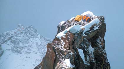 Wally Berg's famous photo of Ama Dablam Camp 2