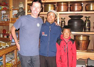 John visiting the warm people of the Khumbu region