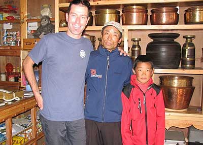 John visiting the warm people of the Khumbu region