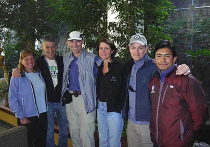 Veronique, Philippe, Opus, Julie, Alex and Juan Carlos in La Paz