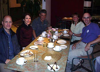 Sitting down for dinner in La Paz