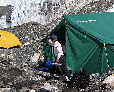 Remember Shom? The BAI Everest camp 2 cook who was always welcoming our team with a smile and a hot tea