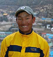 Nima Sherpa, BAI trekking guide working and training hard to become a climbing guide