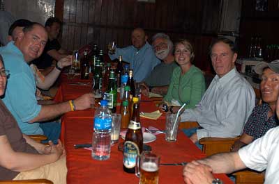 Team meets for dinner at the Everest Steak House