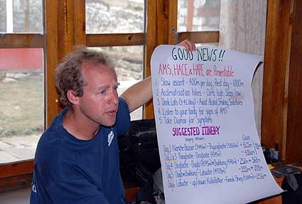 The lecture at the Himalayan Rescue Association