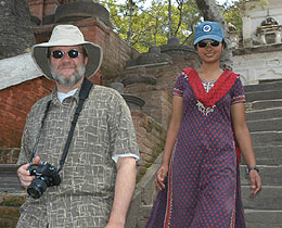 Bob and Shital explore the wonders of Pashupati