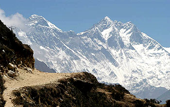 Everest (left) and Lhotse (right)