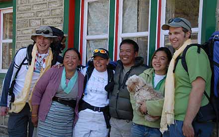 This photo taken just before we left Namche today