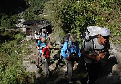 BAI trekkers on the trail