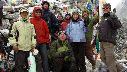 Team on summit of Kala Patar