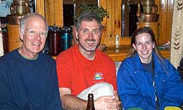 Jennifer flew from Kathmandu to join her husband David and her father-in-law Mike for a family reunion in Lukla 