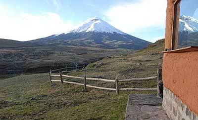 Our view of Cotopaxi from Tambopaxi lodge