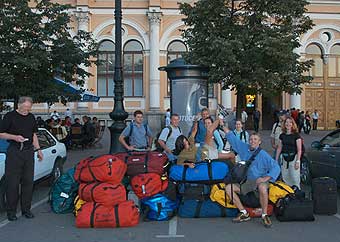 It was still very light at 11 PM when we arrived to board the midnight train to Moscow