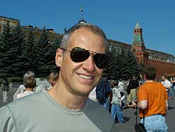 Bud enjoys the sights in Red Square.