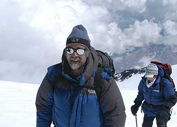 Dennis approaching the summit 