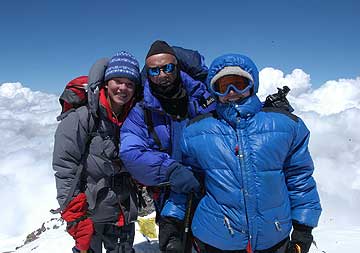 The Peeke family on the summit of Elbrus