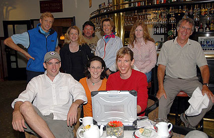 The group relaxes at Cafe Vinena while the Chinese Delegation arrived at the Nvesky Palace