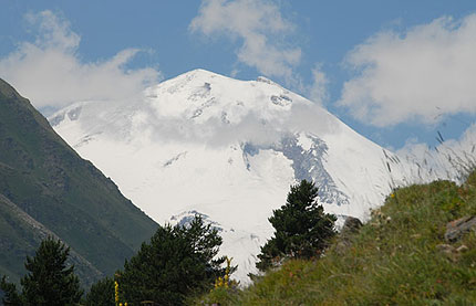 Our view of the East summit of Elbrus