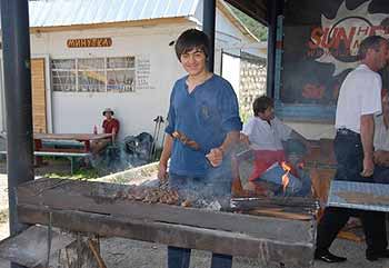 Firing up the BBQ in Cheget