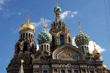 The historical Church of the Spilled Blood