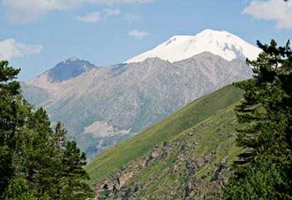 The first view of Mt. Elbrus - AMAZING!