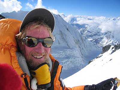 David Burger during climb
