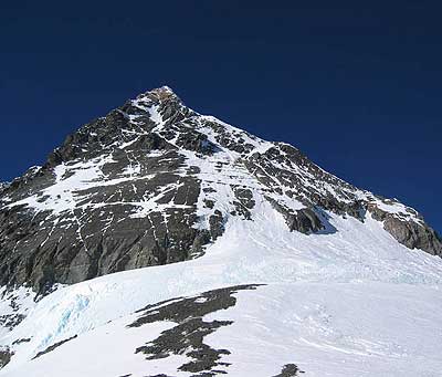 Triangular face and south summit
