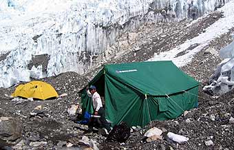 Sham, our camp 2 cook, outside the dining tent
