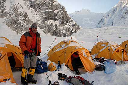 Jimmy Chin at Camp 1