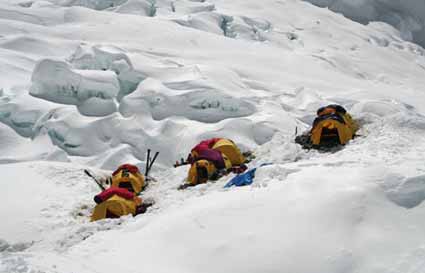 Berg Adventures International Camp 2 on Everest