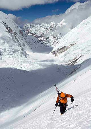 Rob ascends the Lhotse Face – Photo by Jimmy Chin