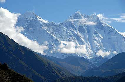 Our first view of Everest