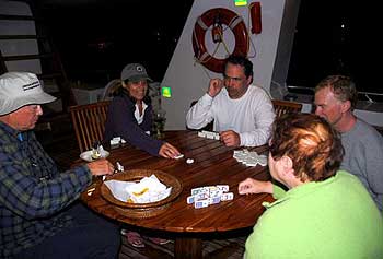 The gang - Bob, Mitchell, Leila and Francis visiting the village of Puerto Ayora