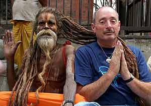 Lloyd makes a new friend in Kathmandu