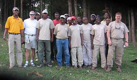 Brett and Greg with their Kilimanjaro Team