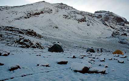 Snow at Lava Tower Camp