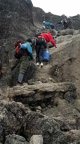 Climbing the Baranco Wall